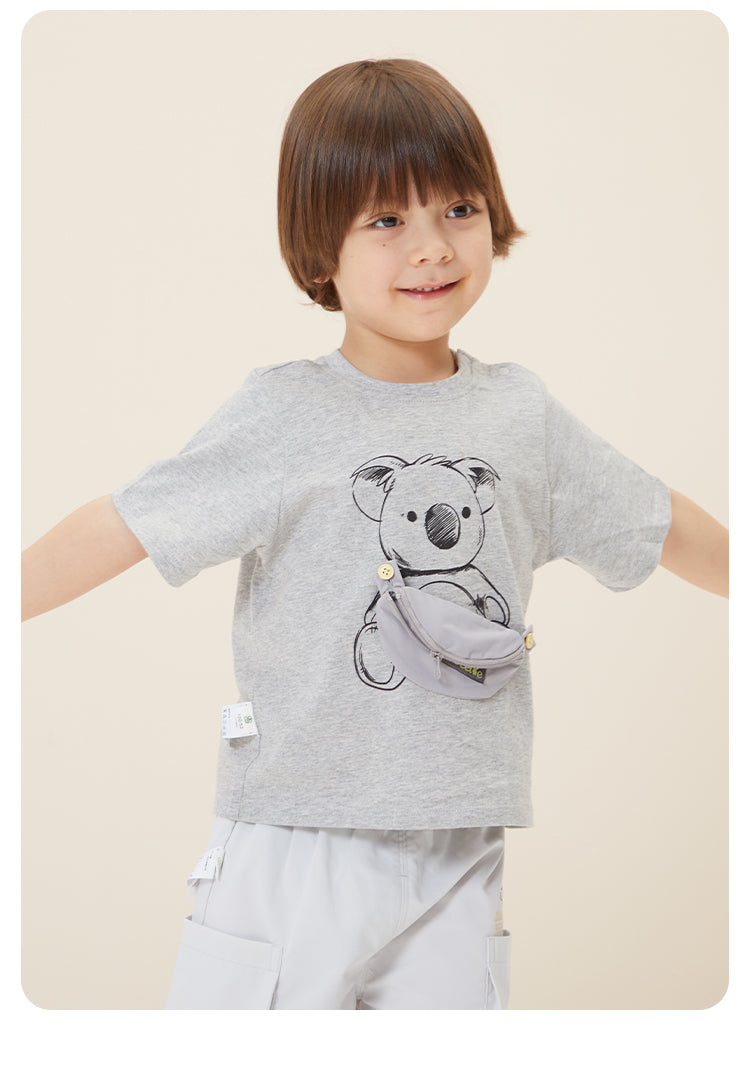 Boy's T-shirt With Functional Pouch - CBettle Koala Series