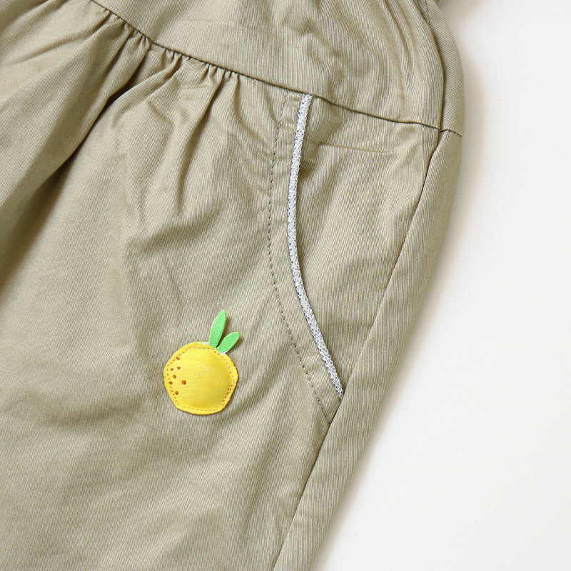 Girl's Green or Khaki Shorts With Pockets