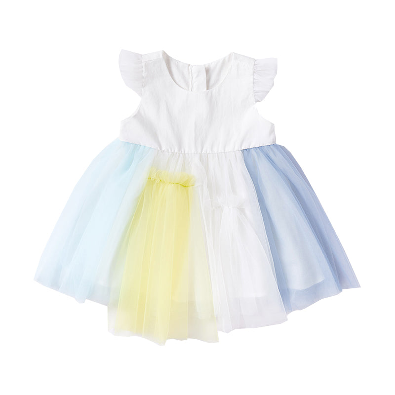 Girl's Colourful Pastel Dress For Birtday Party or Flower Girl Dress