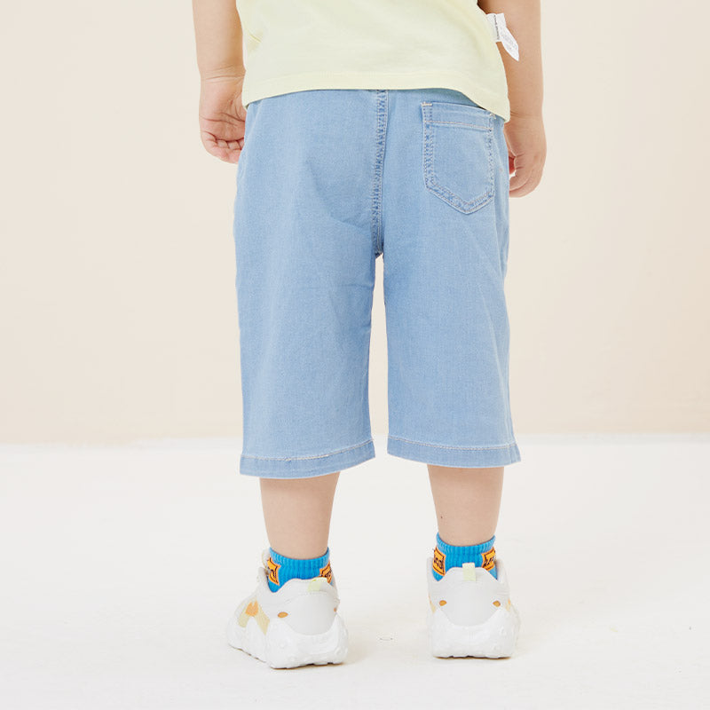 Boy's Denim Shorts with Pouch - CBeetle Koala Series