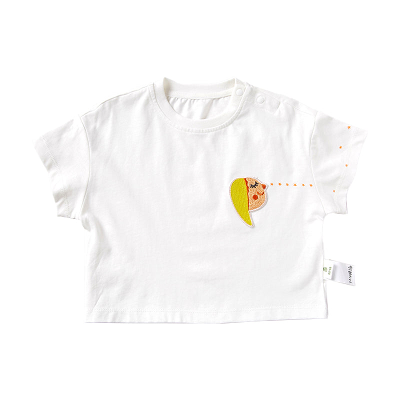 Girl's White Casual T-Shirt