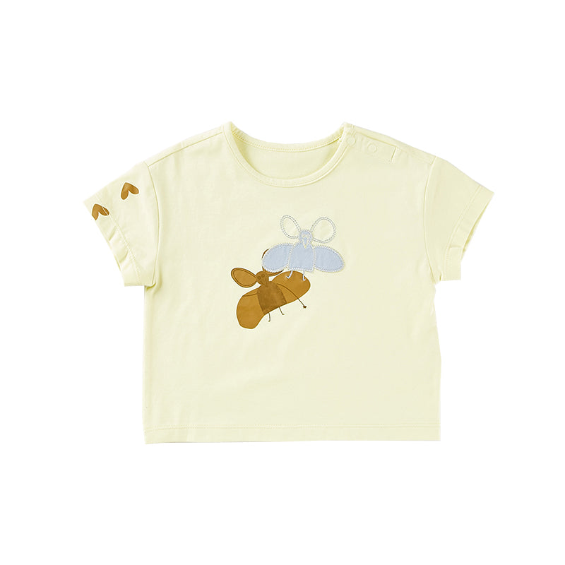 Boy's Light Yellow T-shirt with Bats