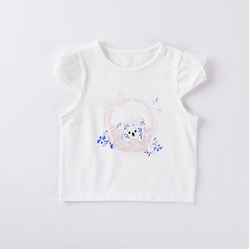 Girl's Shirt With Dog Print