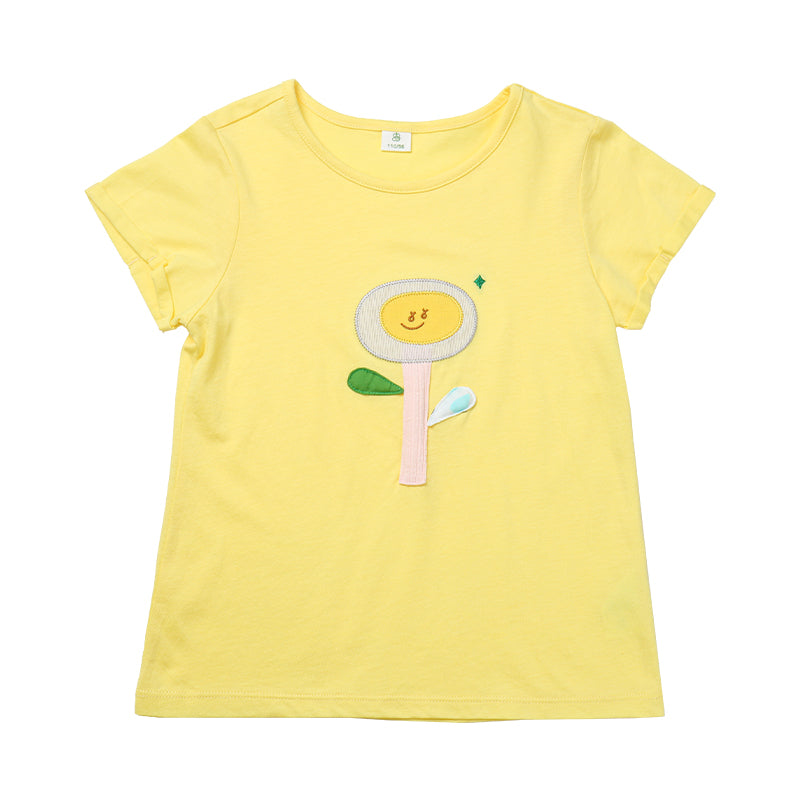 Girl's Flower Yellow Shirt