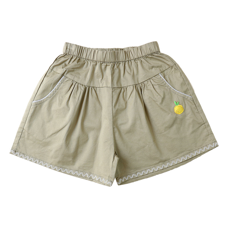 Girl's Green or Khaki Shorts With Pockets