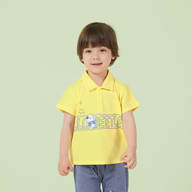 Boy's Yellow Polo Shirt - CBeetle Koala Series