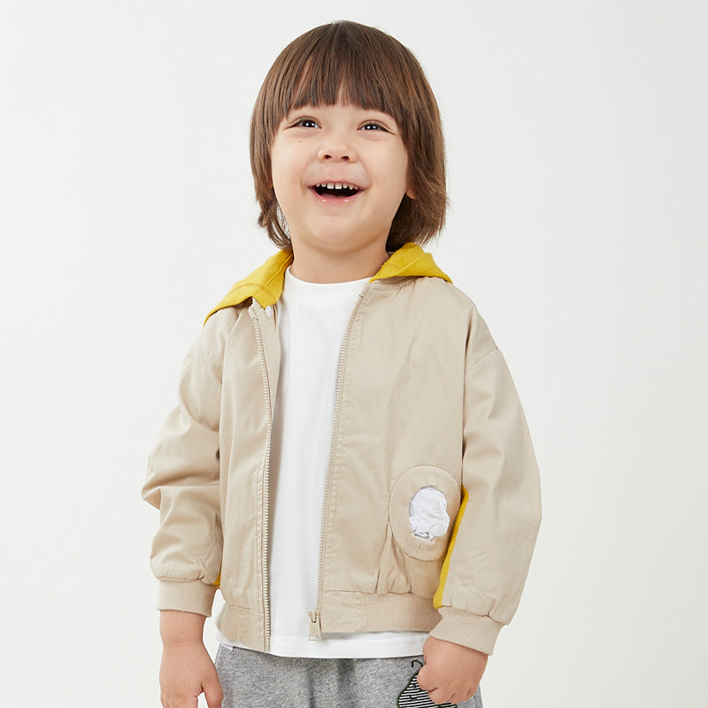 Boy's Khaki Jacket With Zip